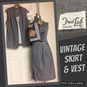 VINTAGE skirt & VEST set